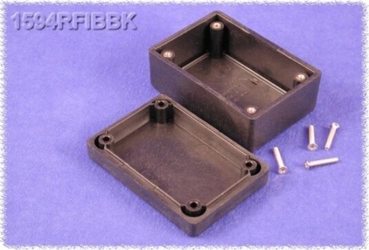 Hammond Electronics 1594RFIBBK 81 × 56 × 40 mm ABS Svart Kabinett