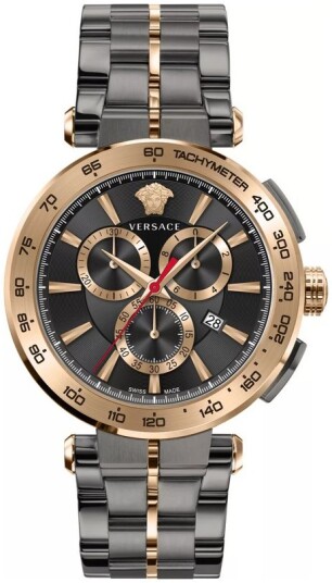 Versace Herreklokke VE6CA0723 Aion Grå/Rose gulltonet stål Ø45 mm Versace Herreklokke VE6CA0723 Aion Grå/Rose gulltonet stål Ø45 mm