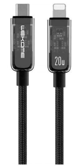 Wekome Wdc-181 Vanguard Series - Usb-C Til Lightning Super Rask Lading Pd-Tilkoblingskabel 20W 1,2 M (Svart)
