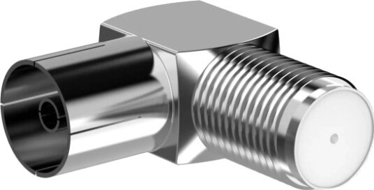 Sinox Koaksialplugg F-Type Hun 90° Rustfritt Stål