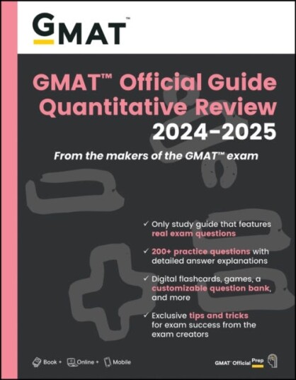 GMAT Official Guide Quantitative Review 20242025: Book + Online Question Bank