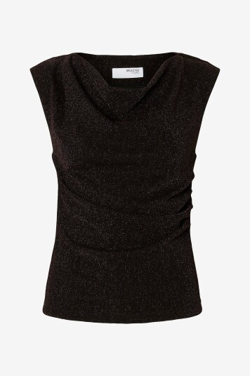 Selected FEMME Topp slfAnja SL Slim Brun
