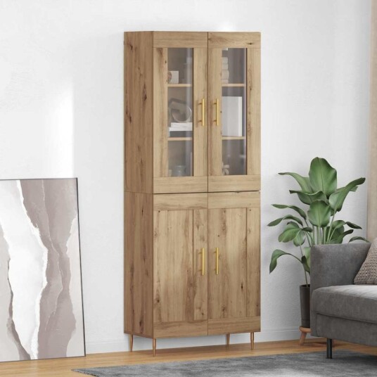 Høyskap 2 pcs Artisan Eik Konstruert tre