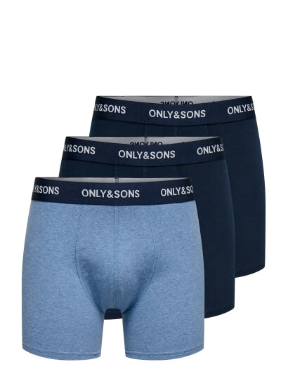 ONLY & SONS Onsfitz Solid Boxer 3Pack Noos Navy S ONLY & SONS Onsfitz Solid Boxer 3Pack Noos Navy S