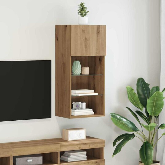 Vegghengt TV skap Artisan Eik 40,5 x 30 x 90 cm Konstruert tre Vegghengt TV skap Artisan Eik 40,5 x 30 x 90 cm Konstruert tre