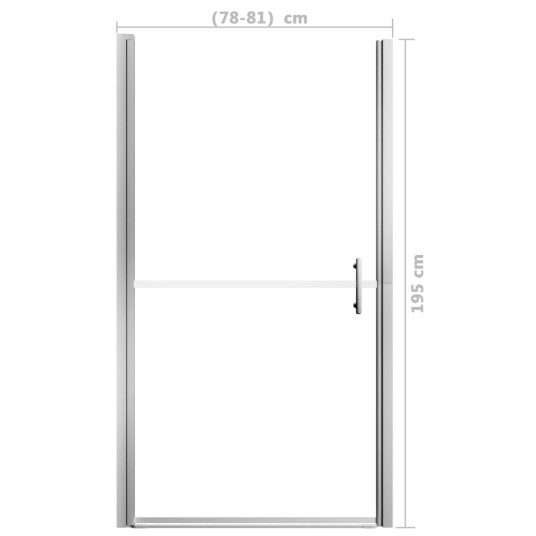 Vidaxl Dusjdør Frostet Herdet Glass 81x195 Cm