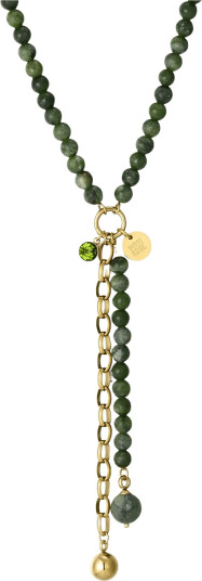 Bud To Rose Beverly Icon Necklace Green/Gold   Green   ONE SIZE