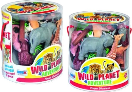Wild Planet Eventyr-Sylinder Med 20 Ville Dyr