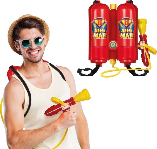 Beer Man Dobbel Brannslukningsapparat Ryggsekk til Drikke Beer Man Dobbel Brannslukningsapparat Ryggsekk til Drikke