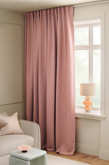&Home Mørkleggingsgardin Linnie Wide 1 pakning Rosa