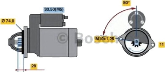 BOSCH 0 986 021 550 Starter BOSCH 0 986 021 550 Starter