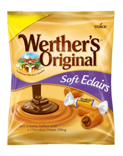 Werthers Original Soft Eclairs Myke Karameller med Sjokoladefyll 100 gram