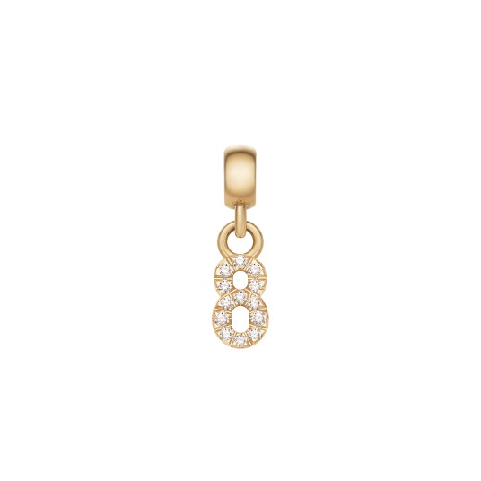 Daniel Wellington DW Charm Number 8 Gold