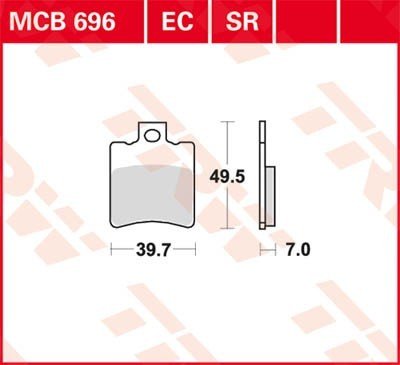 Bremseklosser TRW MCB696EC