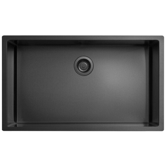 Tapwell Ta8040 PVD Kjøkkenvask B75xd45cm Svart Matt (TA-9422656)