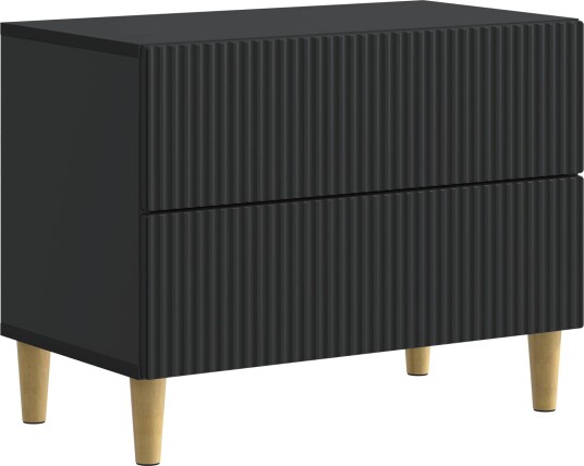 Nattbordskap med skuff Svart 62 x 34,5 x 48 cm Konstruert tre