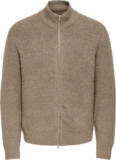 ONLY & SONS Onsdale Rlx Ls Cardigan Knit WALNUT M