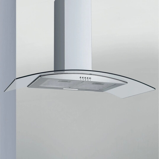 Eico ECH P 90 GX Vegghengt Ventilator 90 cm Rustfritt Stål med LED Belysning