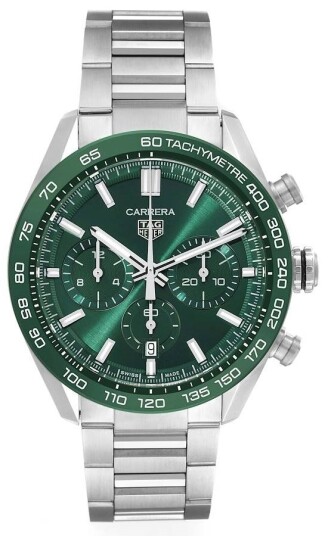 TAG Heuer Herreklokke CBN2A1N.BA0643 Carrera Grønn/Stål Ø44 mm