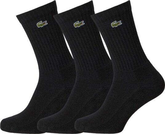 Lacoste High Cut 3 Pack Strømper Svart 35 38