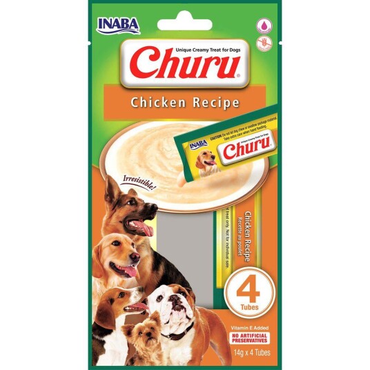 Churu Kyllingsnacks til Hund 4x14g - Naturlige Godbiter