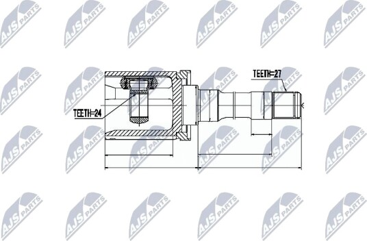 Nty Drivknute drivaksel NTY NPW BM 014