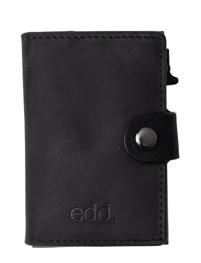 edd. Rfid Leather/Alu Card Holder Black ONE SIZE edd. Rfid Leather/Alu Card Holder Black ONE SIZE