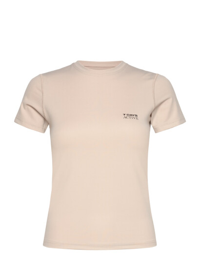 7 DAYS Active Womens Short Sleeve Training Tee - Beige - M