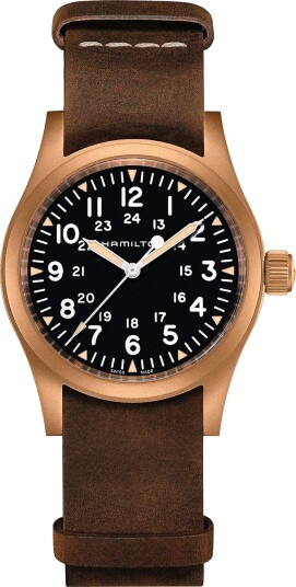 Hamilton Khaki Field Mechanical Bronze H69459530 - Herre - 38 mm - Analog - Automatisk mekanisk - Safirglass