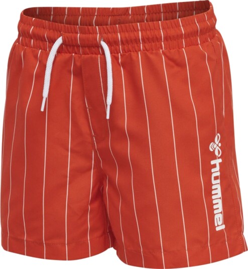 Hummel Chill Board Badeshorts Orange Stripete (116 / 6 år)