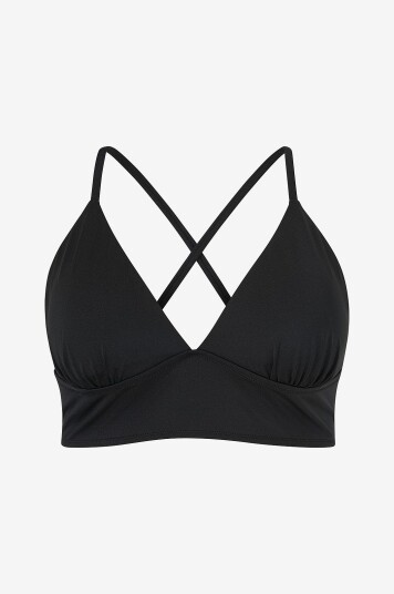 Zizzi Bikini BH sEnya String Top Solid Svart Zizzi Bikini BH sEnya String Top Solid Svart