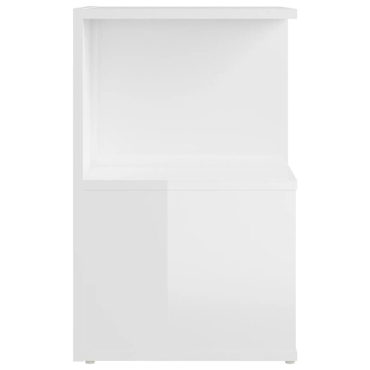 vidaXL Nattbord høyglans hvit 35x35x55 cm sponplate