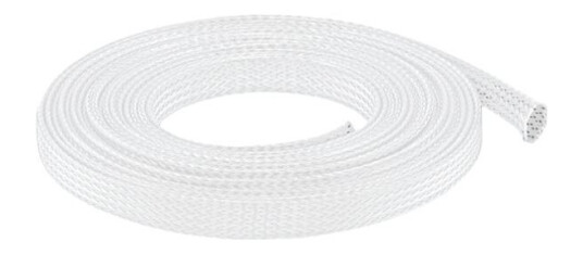 Delock Braided Sleeving Stretchable Tvunnet Utvidbart Isolerør 5 M Hvit