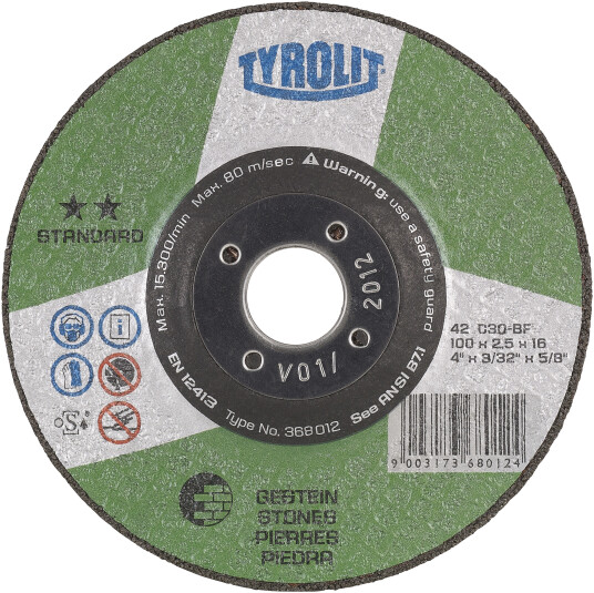 Kappeskive Standard 42X Ø125Ã2,5 C30-BF