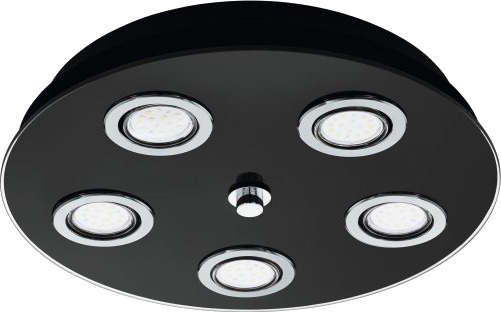 Eglo Grattino Loft 5X240lm Ø350 Svart Eglo Grattino Loft 5X240lm Ø350 Svart