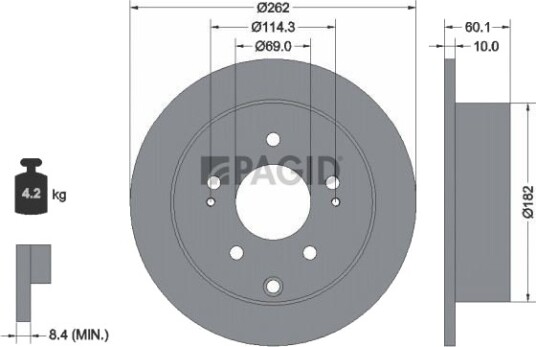 PAGID 55694NC Bremseskive PAGID 55694NC Bremseskive