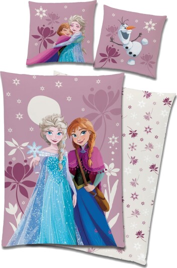 Frost sengetøy Vendbart Anna og Elsa sengesett 100% fint vevd bomullssengetøy Frozen
