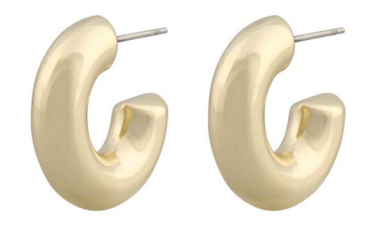 Snö Of Sweden Sevilla Big Oval Earring Plain Gold 20mm