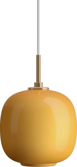Louis Poulsen VL45 Radiohuspendel Ø17 - Messing / blank amber glass