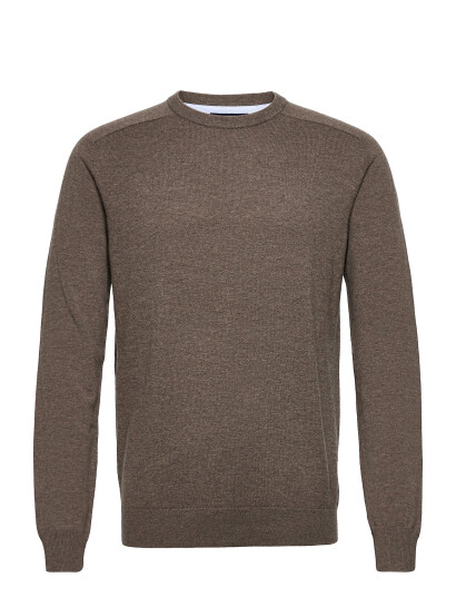 Sebago Merino Crew Knit - Brown - L Sebago Merino Crew Knit - Brown - L