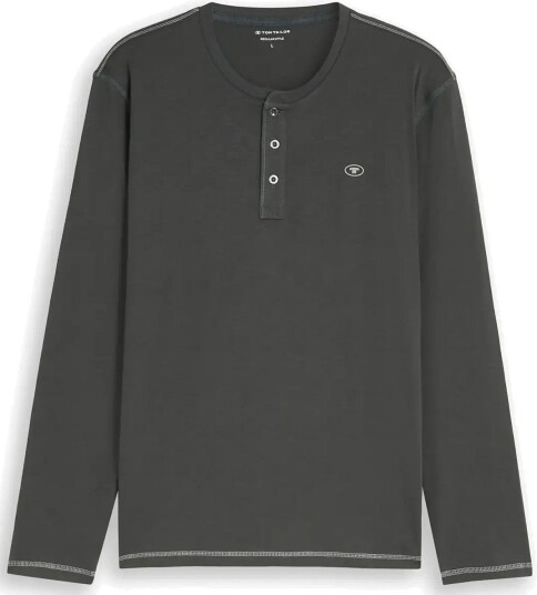 Tom Tailor Longsleeve Henley DARKEST OLIVE L