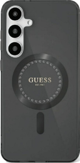 Guess HC Rhinestone Deksel for Samsung Galaxy S25 Ultra   MagSafe Kompatibel Svart