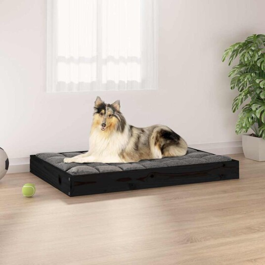 Vidaxl Hundeseng Svart 91.5X64X9 cm Heltre Furu