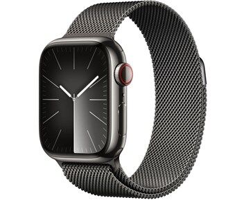 Apple Watch Series 9 GPS + Cellular 41mm Graphite Stainless Steel Case with Graphite Milanese Loop Apple Watch Series 9 GPS + Cellular 41mm Graphite Stainless Steel Case with Graphite Milanese Loop