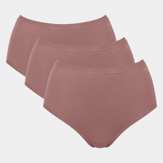 Sloggi Truser 3P GO Daily Cotton High Waist Brief Mørkrosa bomull X-Large Dame Sloggi Truser 3P GO Daily Cotton High Waist Brief Mørkrosa bomull X-Large Dame