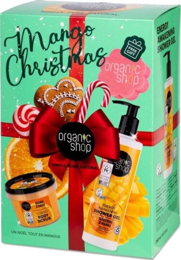 Organic Shop mango christmas body scrub & shower gel