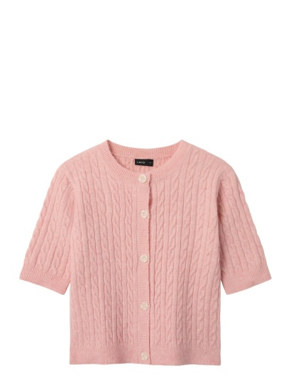 LMTD Nlfkave Ss Short S Knit Cardigan Pink 134 140 LMTD Nlfkave Ss Short S Knit Cardigan Pink 134 140