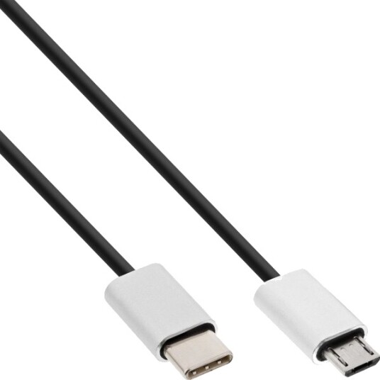 Inline 35846 0,5 M Usb C Micro Usb B Usb 2.0 Hankjønn/Hankjønn Svart