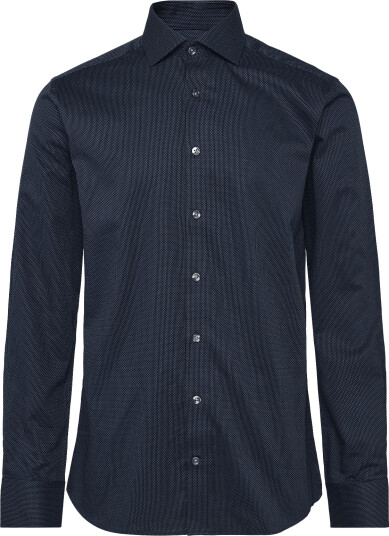 Bruun & Stengade Bs Hay Slim Fit Shirt   Navy   38