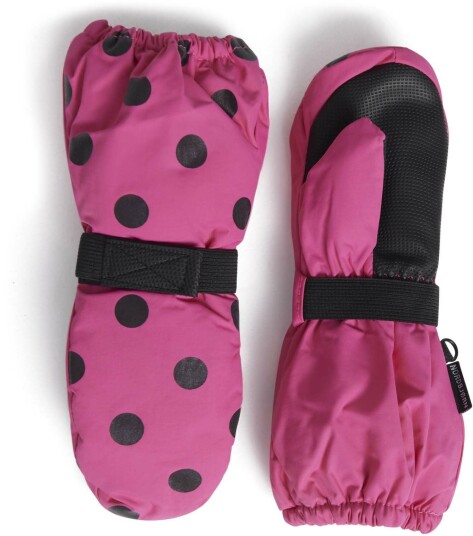 Nordbjørn Stalon Votter Pink/Black Dots 4-6 år